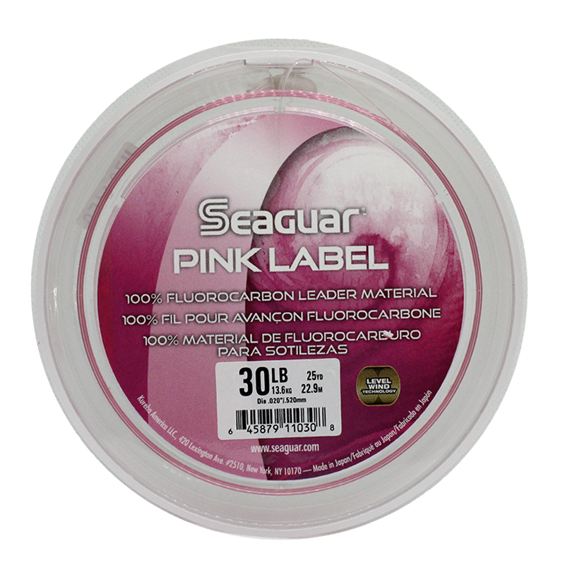 Linha Seaguar Fluorocarbono Pink Label 30lb 0,520mm 22,9m - NAMAZU